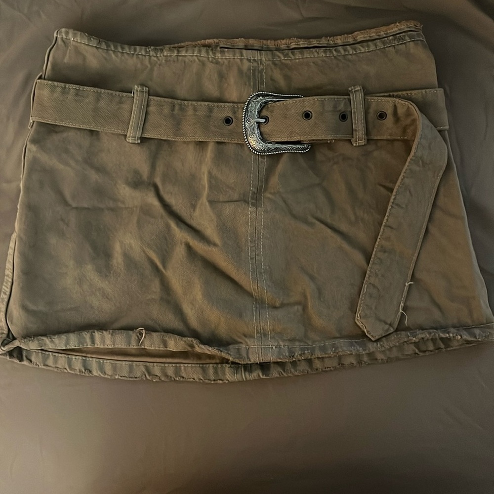 Zara Brown Mini Skirt with Belt